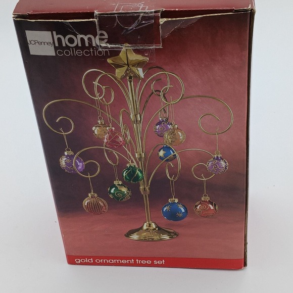 JC Penny Gold Ornament Christmas Tree Decor - Picture 1 of 10